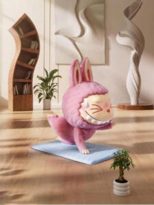 Pop Mart THE MONSTERS Labubu Lazy Yoga Series Sweating Figure2