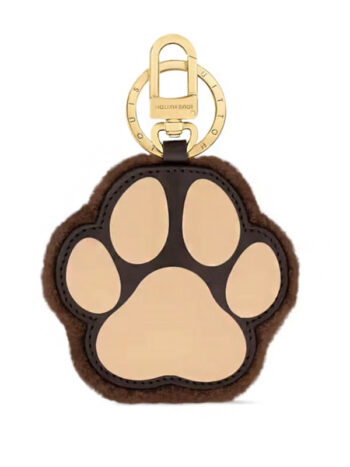 Louis Vuitton LV Paw Key Holder and Bag Charm Brown