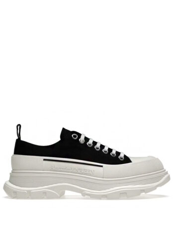 Alexander McQueen Tread Slick Low Lace Up Black White