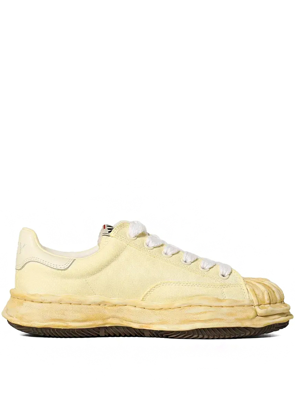 Maison Mihara Yasuhiro Blakey OG Sole Overdyed Canvas Low White1