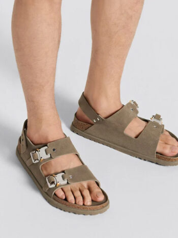 Dior by Birkenstock Sandale Milano Khaki Nubuck Calfskin - Imagem 2