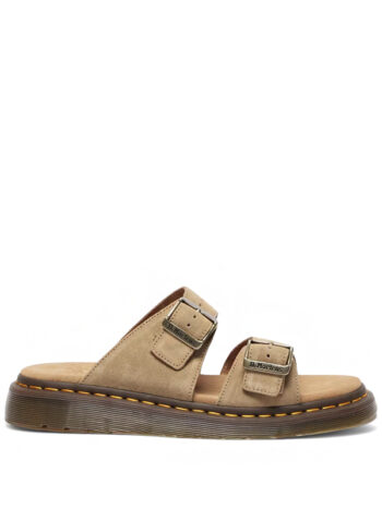 Dr. Martens Josef Suede Slide Sandals Savannah Tan Bronx Suede