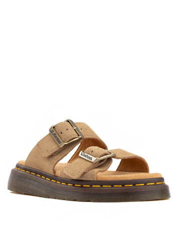 Dr. Martens Josef Suede Slide Sandals Savannah Tan Bronx Suede - Imagem 3