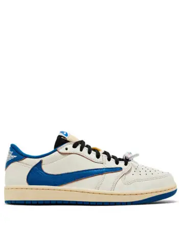 Fragment x Travis Scott x Air Jordan 1 Low OG SP Sail Military Blue