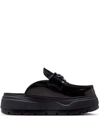 Jordan Mule Black Metallic Silver 