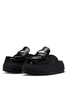Jordan Mule Black Metallic Silver 3