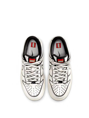 LEGO x Nike Dunk Low GS Sail Black Rush Red - Imagem 3