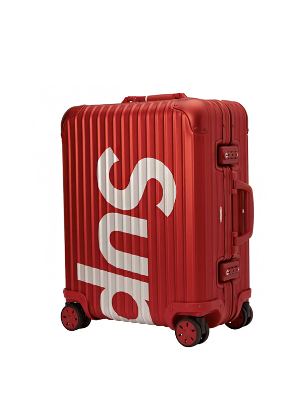 Supreme RIMOWA Topas Multiwheel 45L Red Original São Paulo Supreme RIMOWA Topas Multiwheel 45L Red - Imagem 3