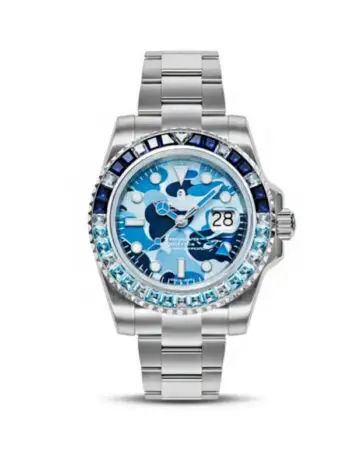 A Bathing Ape Type 2 Bapex ABC Camo Crystal Stone Blue