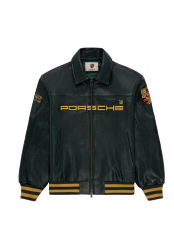 Aime Leon Dore x Porsche 993 Turbo Leather Club Jacket British Racing Green
