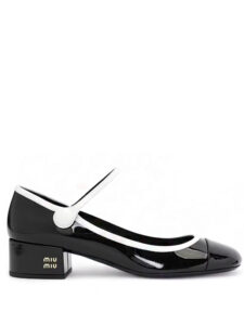 Miu Miu Mary Jane Pumps Black White