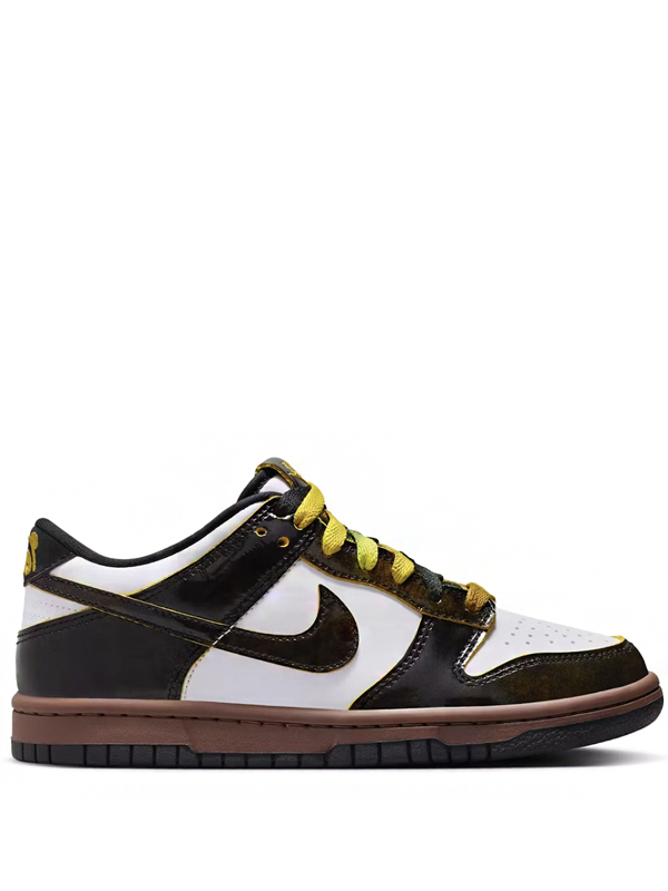 Nike Dunk Low SE GS Panda-Monium White Black Fauna Brown Original São Paulo Nike Dunk Low SE GS Panda-Monium White Black Fauna Brown - Imagem 1