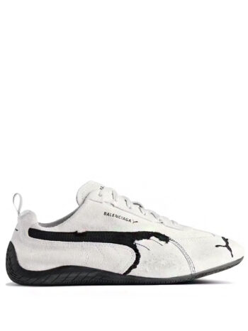 Balenciaga x Puma Speedcat Suede Distressed White Black