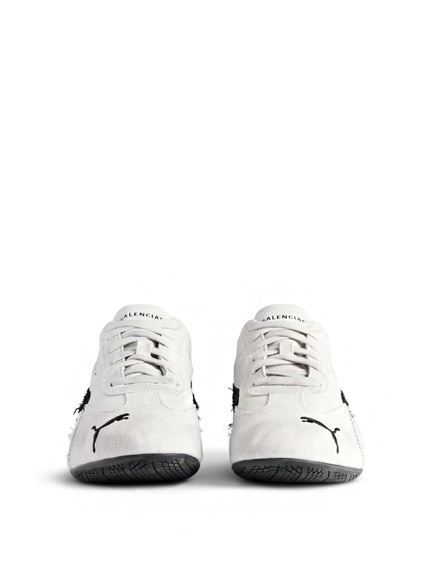 Balenciaga x Puma Speedcat Suede Distressed White Black Original São Paulo Balenciaga x Puma Speedcat Suede Distressed White Black - Imagem 4