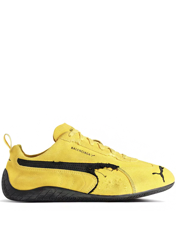 Balenciaga x Puma Speedcat Suede Distressed Yellow Black Original São Paulo Balenciaga x Puma Speedcat Suede Distressed Yellow Black - Imagem 1