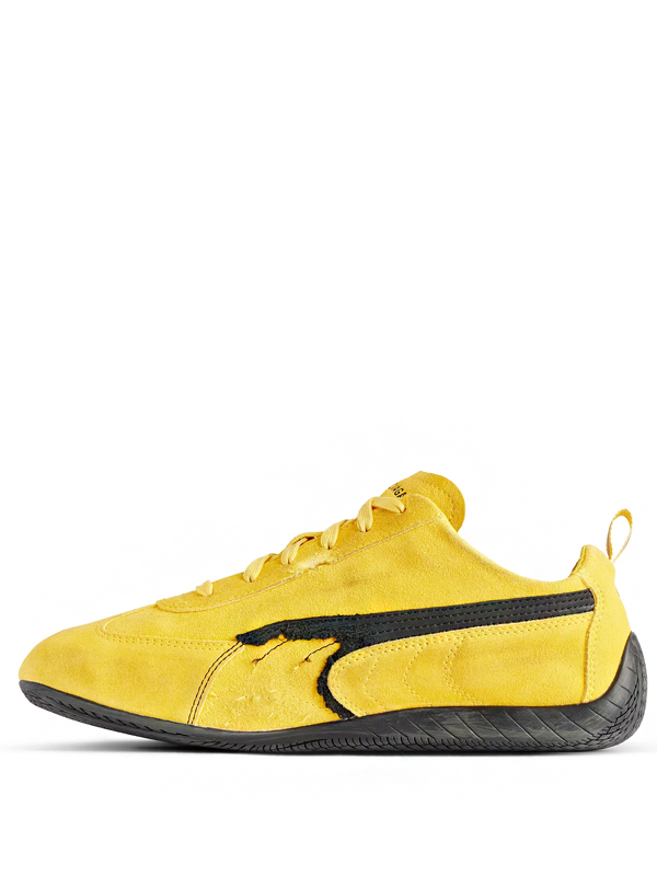 Balenciaga x Puma Speedcat Suede Distressed Yellow Black Original São Paulo Balenciaga x Puma Speedcat Suede Distressed Yellow Black - Imagem 3