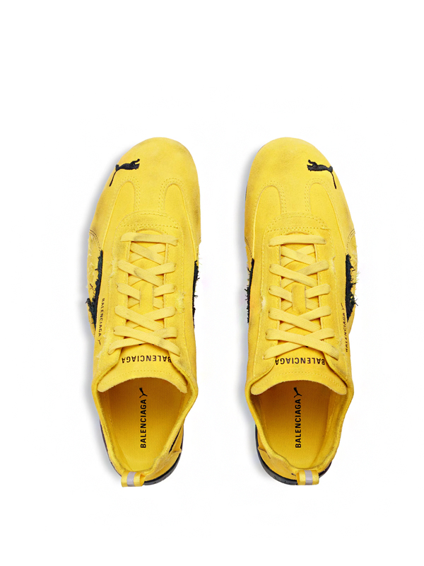 Balenciaga x Puma Speedcat Suede Distressed Yellow Black Original São Paulo Balenciaga x Puma Speedcat Suede Distressed Yellow Black - Imagem 5