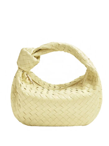 Bottega Veneta Teen Jodie Intrecciato Shoulder Bag Ice Cream