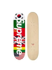 Supreme Flags Skateboard Deck Multi Original São Paulo
