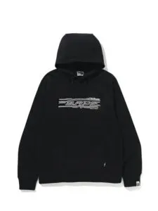 BAPE World Gone Mad Embroidery Pullover Hoodie Black Original São Paulo