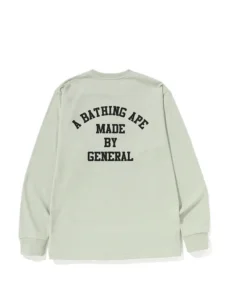 BAPE A Bathing Ape Lettered L/S Tee Green Original São Paulo