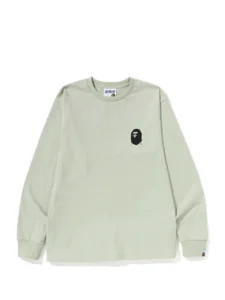 BAPE A Bathing Ape Lettered L/S Tee Green Original São Paulo