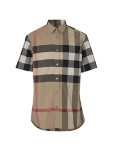 Burberry Camisa Xadrez Mangas Curtas Original São Paulo