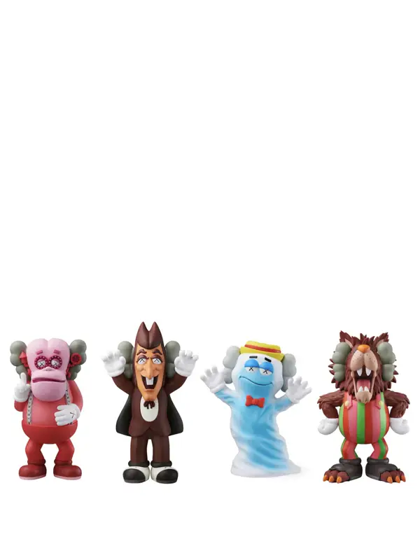 KAWS Cereal Monsters Franken Berry Count Chocula Boo Berry Frute Brute Figure Set - Imagem 1