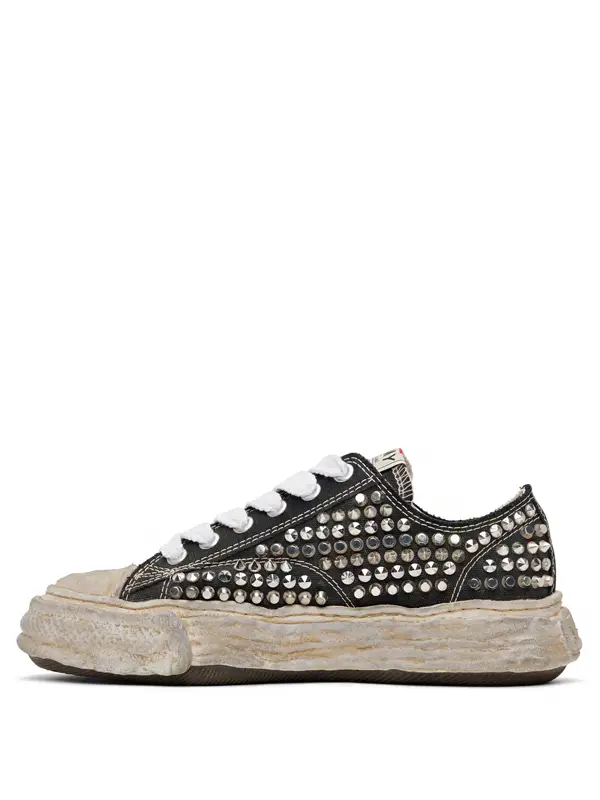 Maison Mihara Yasuhiro Peterson 23 OG Sole Studded Canvas Low Black - Imagem 2