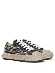 Maison Mihara Yasuhiro Peterson 23 OG Sole Studded Canvas Low Black4