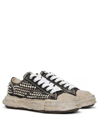 Maison Mihara Yasuhiro Peterson 23 OG Sole Studded Canvas Low Black - Imagem 4