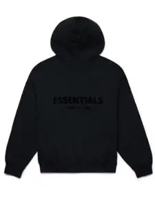 Fear of God Essentials Pullover Chest Logo Hoodie Stretch Limo Black2