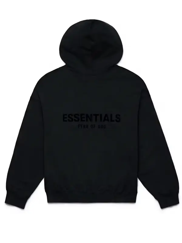 Fear of God Essentials Pullover Chest Logo Hoodie Stretch Limo Black2
