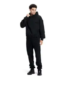 Fear of God Essentials Pullover Chest Logo Hoodie Stretch Limo Black3