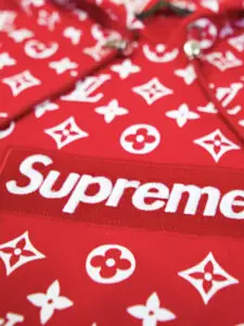 Supreme x Louis Vuitton Box Logo Hooded Sweatshirt Red3