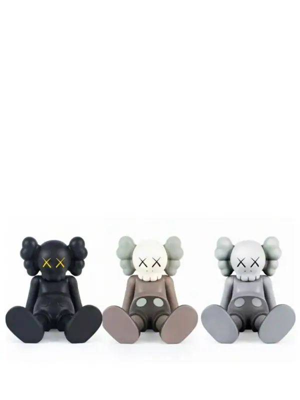 KAWS Holiday Taipei Vinyl Figure BlackBrownGrey Set1