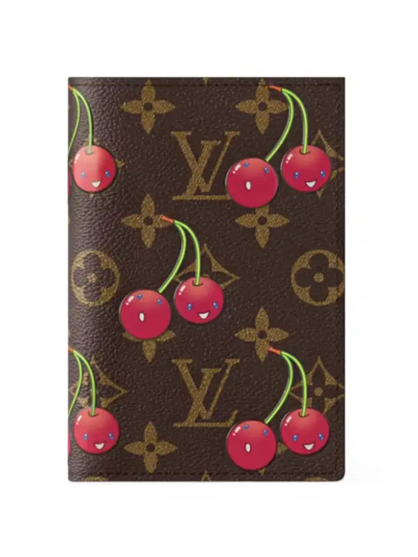 Louis Vuitton x Takashi Murakami Cherry Passport Cover Brown Monogram1