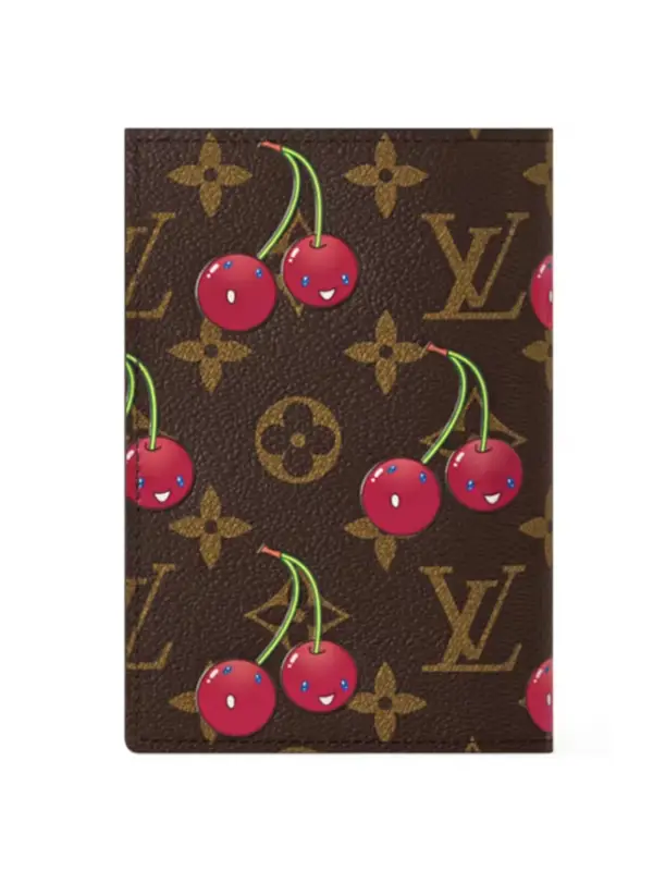 Louis Vuitton x Takashi Murakami Cherry Passport Cover Brown Monogram2