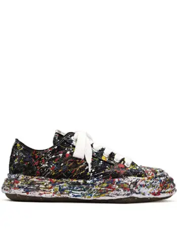 Maison Mihara Yasuhiro Peterson 23 OG Sole Canvas Low Sputtering Paint Black White
