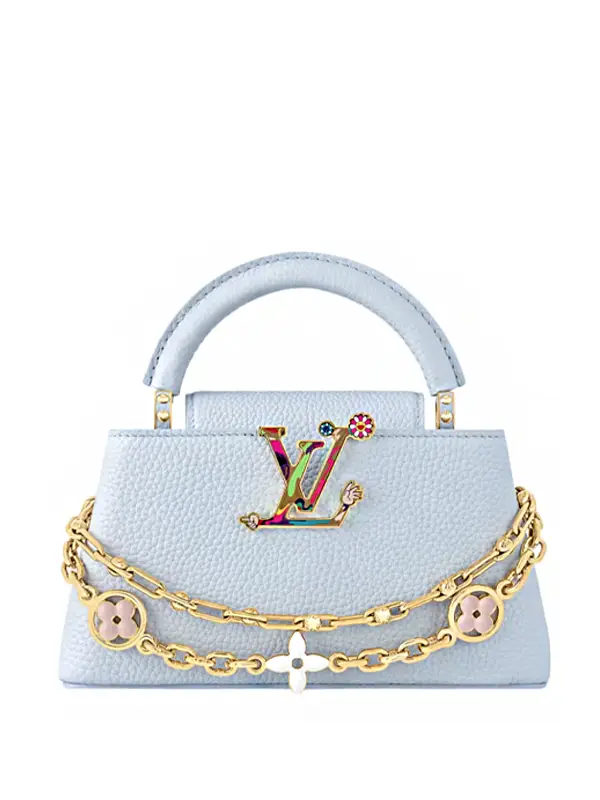 Louis Vuitton x Takashi Murakami Capucines East West Mini Olympe Blue1 2