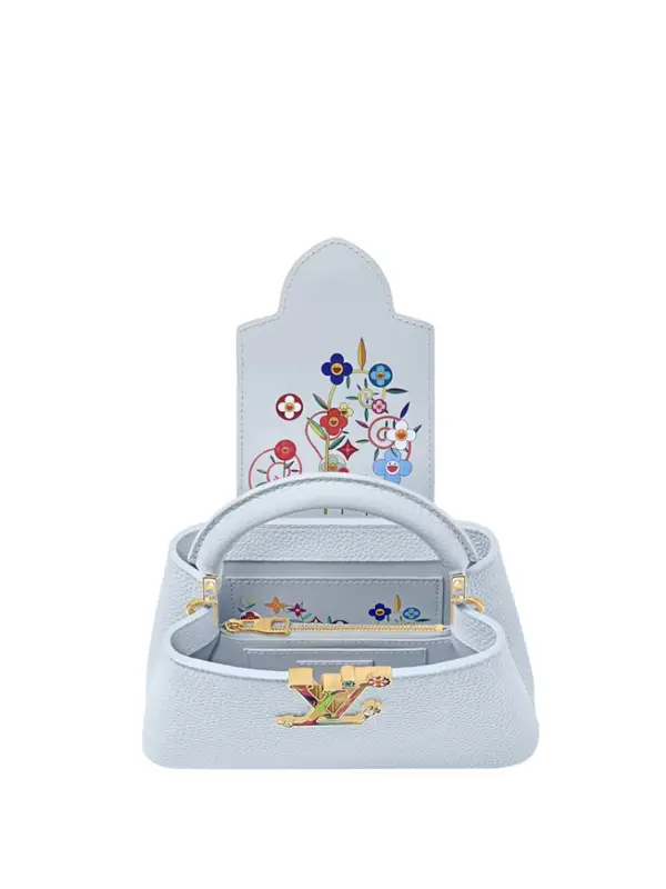 Louis Vuitton x Takashi Murakami Capucines East West Mini Olympe Blue3 1