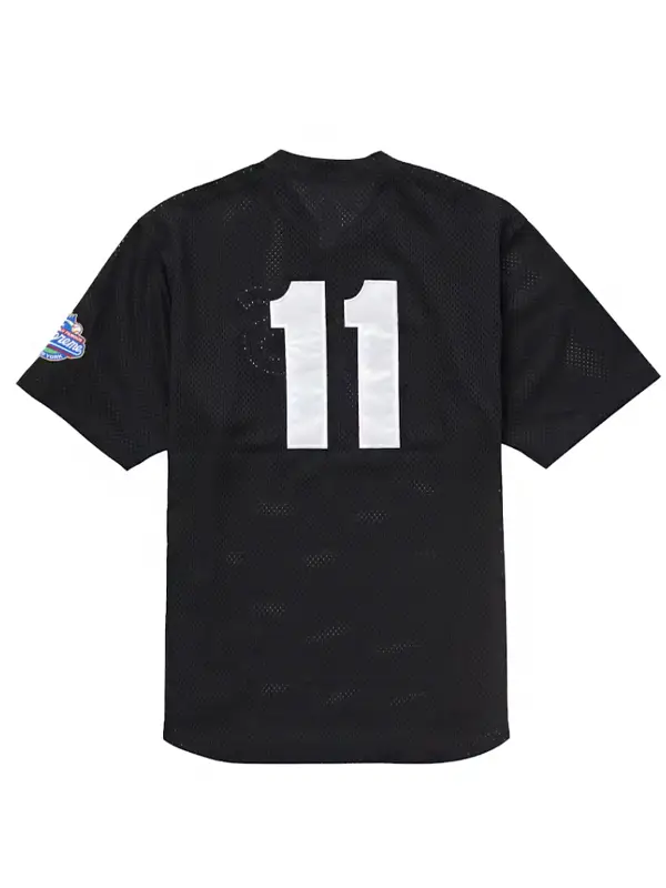 Supreme S Logo Baseball Henley SS25 Black2