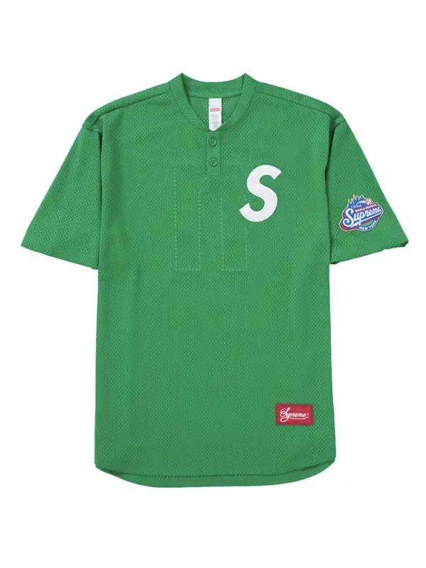 Supreme S Logo Baseball Henley SS25 Green1